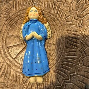 Handcrafted Blue Angel Ornament